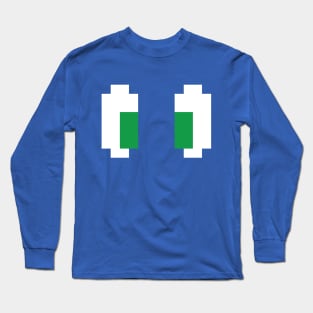 8 Bit Pixel Manga Green Eyes Long Sleeve T-Shirt